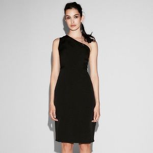 Banana Republic One Shoulder Dress Size 4 Black